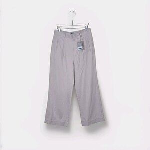 Everlane Pants Womens 12 Beige High Rise Wide Leg Pockets Neutral Office Classic